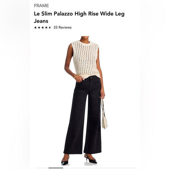 FRAME Le Baggy Palazzo Jeans size 26 - Picture 3 of 9